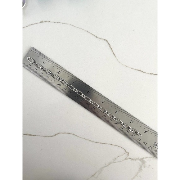 RARE Tiffany & Co. White Gold 750 Clasping Oval Link bracelet For Charms - Picture 8 of 8